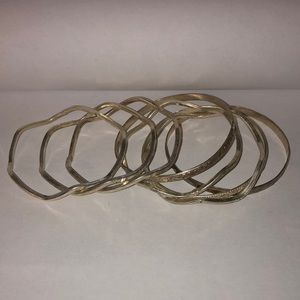Sterling silver bangle set